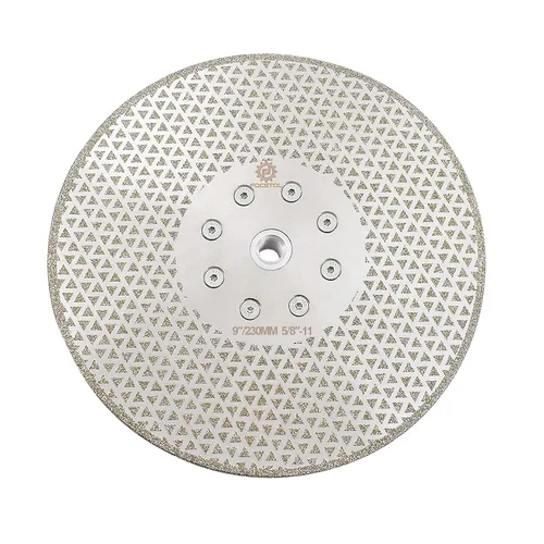 Miniatura 9 de FOCSTOL Discos de molienda de corte de diamante, hoja de diamante de doble cara galvanizada de 4 pulgadas (4.134 in) para granito, mármol