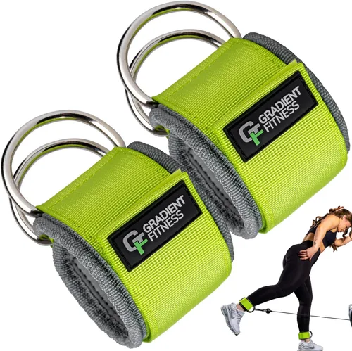 Miniatura 12 de Gradient Fitness Correas de tobillo (paquete de 2) Correa de tobillo para máquina de cable, bandas de tobillo para entrenamiento, correa