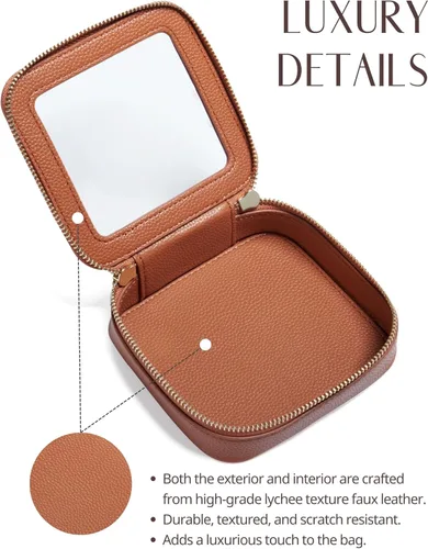 Miniatura 6 de Bolsa de maquillaje transparente Popvibe, estuche de cosméticos de viaje con cremallera, bolsa de aseo transparente con cremallera, organizador