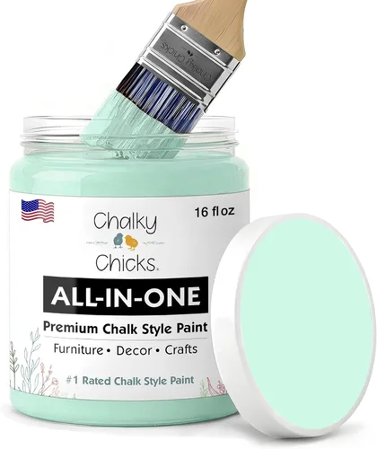 Miniatura 68 de Chalky Chicks - Pintura mate a la tiza, no requiere lijado, 4 onzas líquidas, color gris oscuro (Gun Metal Gray), para muebles, pintura sin Gris