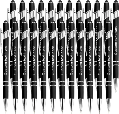 Miniatura 39 de Bolígrafos personalizados a granel con punta de lápiz capacitivo, bolígrafos personalizados de 0.020 in con nombre, logotipo o mensaje grabado