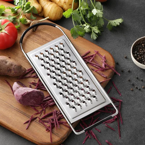 Miniatura 5 de Rallador de queso de mano, ralladores planos de acero inoxidable grueso HIA para cocina, rallador de alimentos con mango antideslizante, perfecto