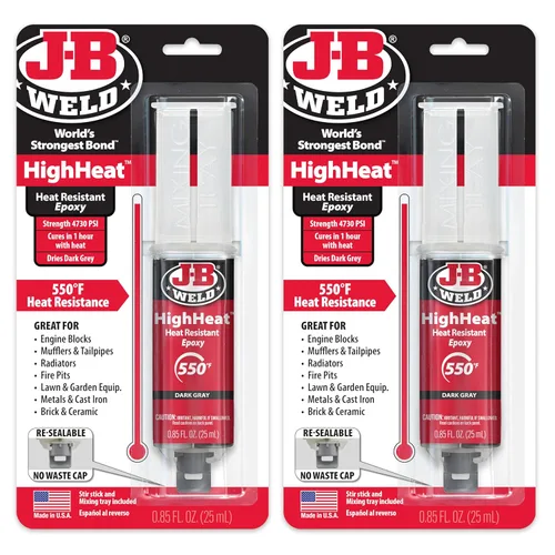 Miniatura 9 de J-B Weld Jeringa de epoxy de alto calor, gris oscuro