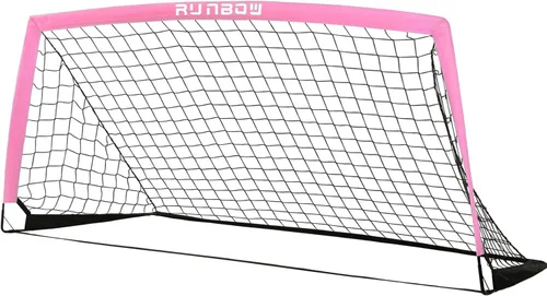 Miniatura 20 de Portería de fútbol infantil de 6 x 4 pies con bolsa de transporte, red de fútbol plegable portátil para entrenamiento de práctica en el patio