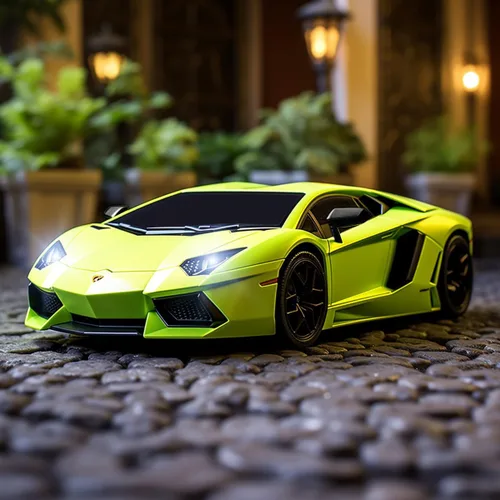 Miniatura 9 de RC Automóvil de control remoto con diseño 1:18 Lamborghini Aventador, eléctrico y deportivo, para carreras, modelo con licencia, para niños y niñas