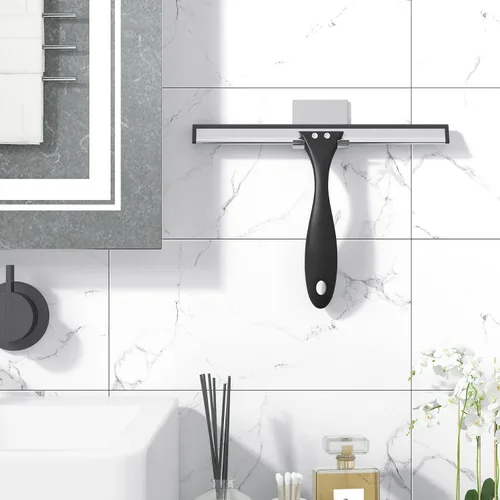 Miniatura 6 de AmazerBath Escobilla para puerta de cristal de ducha, escobilla de ducha para puertas de cristal, escobilla multiusos con gancho para puertas