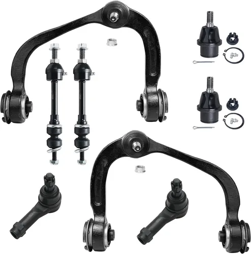 Miniatura 150 de Detroit Axle - Kit de brazos de control de extremo delantero de 8 piezas para Dodge Dakota 00-04, Durango 00-03, 4 brazos de control superior e