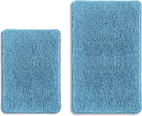 Miniatura 539 de Alfombra de baño pequeña de 12 x 18 pulgadas, lavable y absorbente, antideslizante, alfombra de baño de felpilla gruesa y suave para baño, ducha
