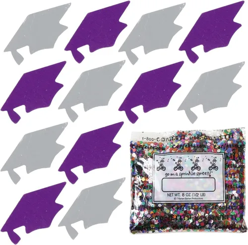 Miniatura 142 de Confetti Grad Cap Negro, Azul Marino Combo - 2 bolsas de media onza (1 oz)