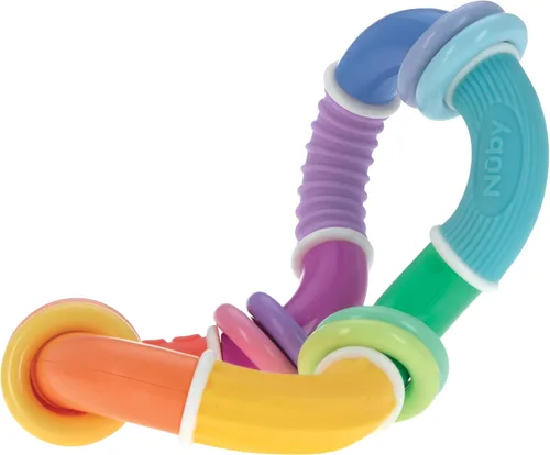 Miniatura 7 de Nuby Twist-a-Ring - Juguete mordedor, sonajero para bebés, juguete para aliviar la dentición del bebé, 6+ meses