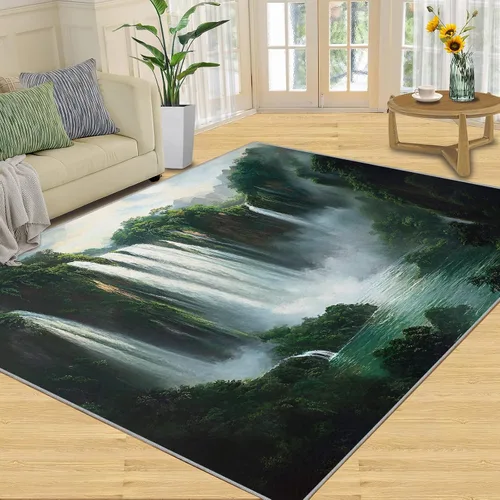 Miniatura 11 de Girl Horse Rugs for Bedroom, Horse Area Rug, Animal Rugs for Living Room, Indoor Non-Slip Rug, Machine Washable Carpet for Front Entrance Floor