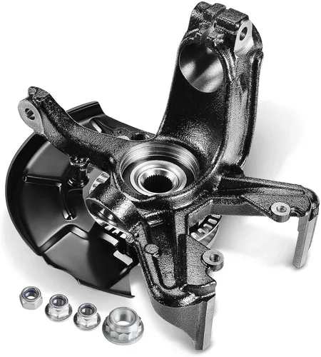 A-Premium Conjunto de cubo de cojinete de rueda y nudillo de dirección delantero izquierdo compatible con Volkswagen Jetta 1999-2005, Golf 1999-2006