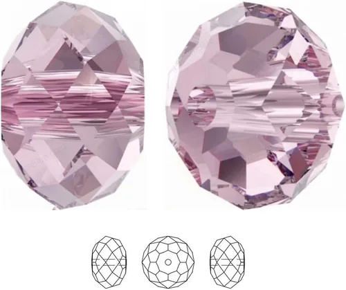 Miniatura 42 de 50 cuentas de cristal Adabele austriaco de 0.394 pulgadas facetadas sueltas Rondelle Siam rojo espaciador compatible con cristales de Swarovski 5040
