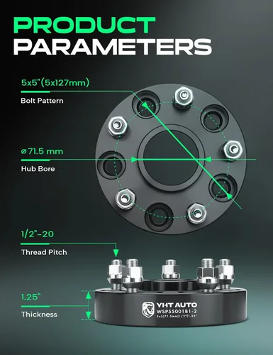 Miniatura 4 de YHTAUTO Espaciadores de rueda centrados en el cubo de 5x5 de 1.25 pulgadas para Jeep Grand Cherokee XK WJ WK JK JL 1999-2010, Wrangler 2007-2018