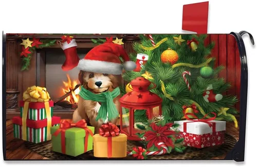 Miniatura 3 de Briarwood Lane - Funda para buzón de Navidad Poinsettia - Tamaño estándar Poinsettia de Navidad