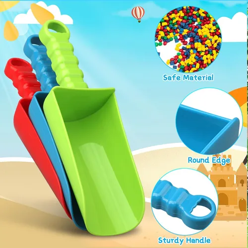 Miniatura 3 de Pala de arena de playa jumbo de 9 pulgadas, juguetes para niños y adultos, pala de arena grande para playa, herramientas de jardín para caja
