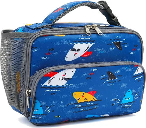 Miniatura 40 de FlowFly Lonchera para niños, bolsa suave aislada, mini hielera para el regreso a clases, kit de bolsa térmica para comidas, para niñas, niños, Avión