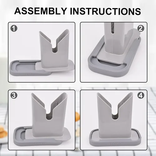 Miniatura 6 de Cortador de bagel ISOKO - Cortador de bagel de acero inoxidable de alta calidad, con guillotina suave y base de silicona antideslizante