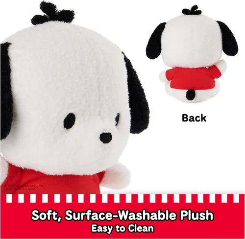 Miniatura 4 de GUND Sanrio Pochacco Peluche, Peluche de Cachorro para Edades de 1 Año en Adelante, Blanco/Rojo, 6 Pulgadas