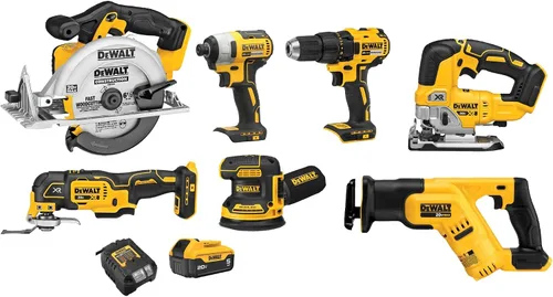 Miniatura 9 de DEWALT Kit de herramientas eléctricas de 20 V MAX, set de 6 herramientas inalámbricas con batería y cargador (DCK661D1M1)