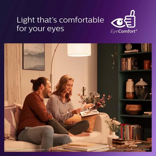 Miniatura 8 de PHILIPS Bombilla LED 65W BR30 Paquete de 4 Ultra Definición (2200K) 650 Lúmenes (7.5W = 65W) Bombillas regulables esmeriladas libres de parpadeo