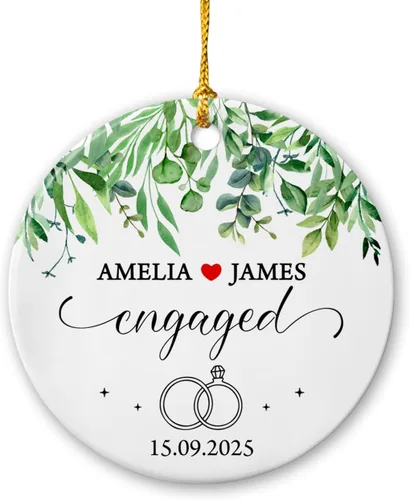 Miniatura 14 de Adorno de cerámica personalizado para la segunda Navidad de león para bebé, regalo de 2º adorno de árbol de Navidad de león para bebé, recuerdo