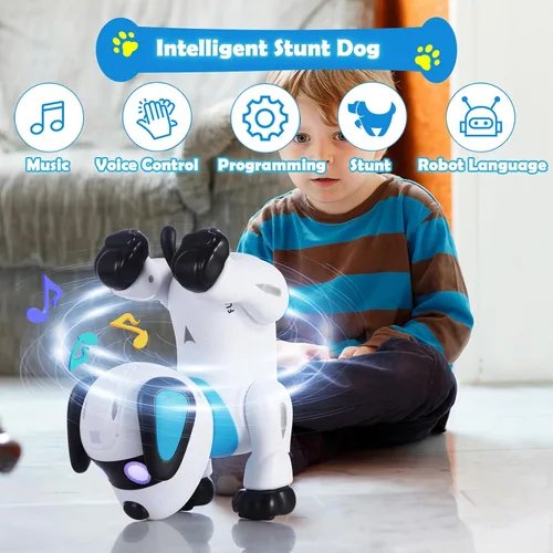 Miniatura 3 de yiman Perro Robot de Juguete con Control Remoto – Perro Robot Inteligente Programable para Niños de 3+, Juguete de Mascota Electrónico con Baile