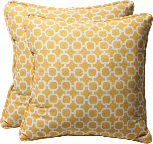 Miniatura 35 de Pillow Perfect Trellis - Almohadas para interiores y exteriores, 2 unidades, lumbares, 11.5 x 18.5 pulgadas, color negro