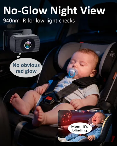 Miniatura 5 de Cámara de Coche para Niños de 2 Yakry para Asiento: Pantalla Ultrawide de 6.9 Pulgadas con Dos Cámaras Orientadas hacia Atrás - Cámara Trasera USB