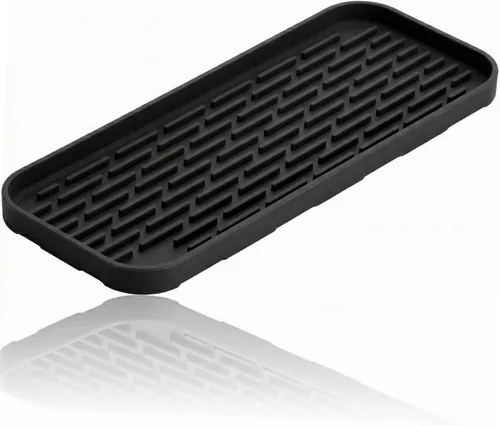 Miniatura 15 de Bandeja organizadora de silicona, soporte de jabón y esponja para fregadero de cocina, baño, bandeja de almacenamiento para cepillo de platos