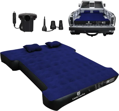 Miniatura 24 de Colchón de aire Umbrauto para camas de camión cortas de tamaño completo de 5.5-5.8 pies, colchón de aire inflable para tienda de camión con bomba