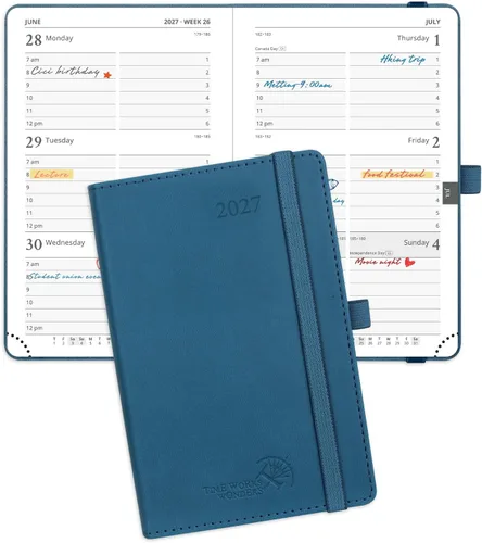 Miniatura 62 de POPRUN Agenda de bolsillo 2026-2027, tamaño del bolso, 4 x 6.25 pulgadas, calendario de bolsillo (julio de 2026 a junio de 2027) para bolso