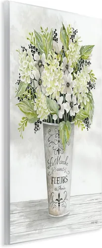 Miniatura 2 de Stupell Industries Ramo de vegetación floral francesa, arte de placa de pared, 10 x 15 pulgadas, fácil de colgar y resistente, fabricado en Estados
