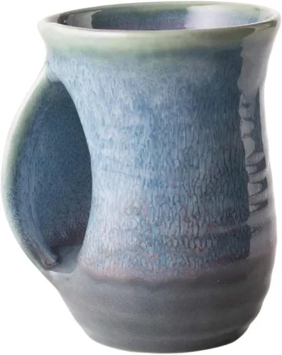 Miniatura 14 de Taza Calentadora de Manos, Cerámica de Cerámica Hecha a Mano y Pintada a Mano - El Bolsillo Contorneado Mantendrá el Calor de Tu Bebida Para