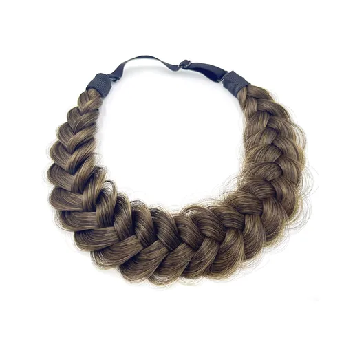 Miniatura 39 de Diadema trenzada, 2 hebras, clásica, gruesa, trenzada, ancha, elástica, de calidad, sintética, trenzada, para mujeres y niñas, estilo bohemio, 2.42