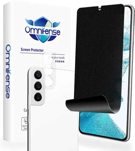 Miniatura 9 de Protector de pantalla de privacidad para Galaxy S22, película suave, paquete de 2 y protector de lente de cámara de vidrio templado, 1 paquete