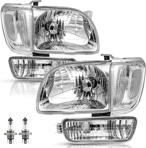 Miniatura 10 de TUSDAR Conjunto de faros delanteros para Toyota Tacoma 2001 2002 2003 2004 con luz de parachoques para el lado del conductor y del pasajero