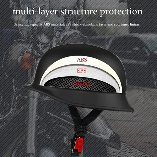 Miniatura 4 de Casco de motocicleta medio con estilo alemán Casco de media carcasa para motocicletas