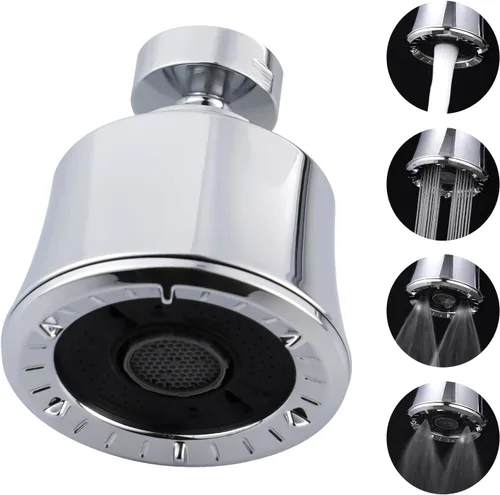 Miniatura 11 de iFealClear Cabezal de Grifo de Fregadero de Cocina, Cabezal Rociador Giratorio de 360 Grados con 4 Modos de Pulverización, Adaptador Aireador