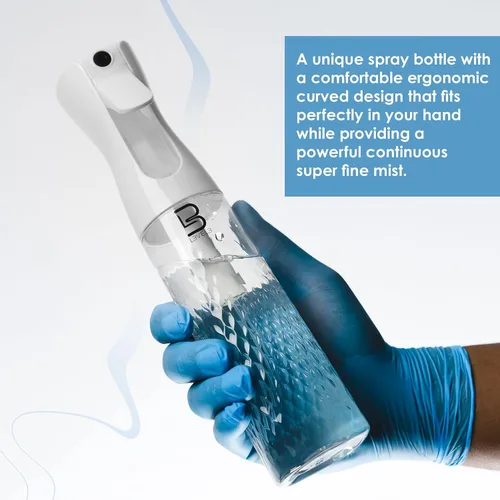 Miniatura 3 de L3 Botella de spray biselada – Spray continuo con un patrón de niebla fina – Suministros para peluqueros y peluqueros – Menos fatiga de la mano
