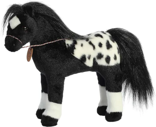 Aurora Exquisito animal de peluche Breyer Showstoppers Black Appaloosa - Detalles realistas para juegos imaginativos - Perfecto para niños, adultos