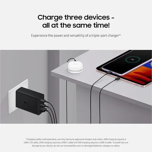Miniatura 3 de Samsung Adaptador trío negro de 65 W