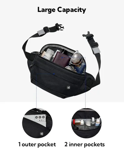 Miniatura 3 de WATERFLY Cinturón Riñonera para Correr: Riñonera de Cintura para Corredor Maratón Trotar Deportes Ejercicio Fitness Soporte para Teléfono Cinturón