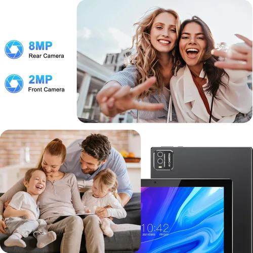 Miniatura 3 de Tableta de 10 pulgadas Android 15 (NO GO) Tablets 2 en 1 tableta con teclado 12 GB RAM+64 GB ROM (soporta expansión de 1 TB) Tableta 2MP+8MP Cámara