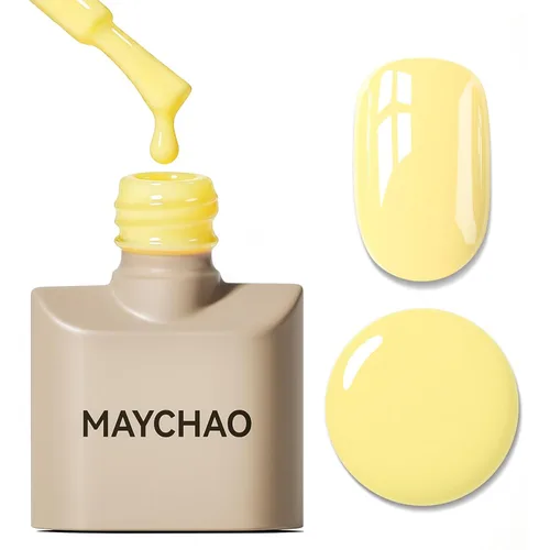 Miniatura 25 de MAYCHAO Esmalte de uñas de gel rosa intenso de 0.5 onzas líquidas, 1 unidad de esmalte de gel rosa brillante, esmalte de uñas que se absorbe con luz
