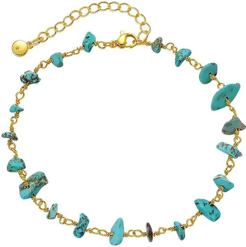 Miniatura 37 de Tobillera para mujer, chapada en oro de 18 quilates, tobillera con dije de oro, impermeable, para verano, playa, cadena de pie, joyería para regalos