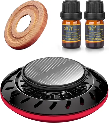 Kwak's - Ambientador de aire para automóvil, difusor de aceite esencial giratorio con aromaterapia solar, decoración de coche, accesorios para el