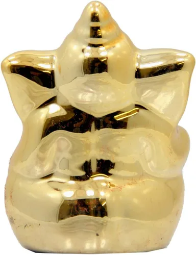 Miniatura 3 de DharmaObjects Ganesh/Ganesha/Ganpati Abstracto Hueso China Oro