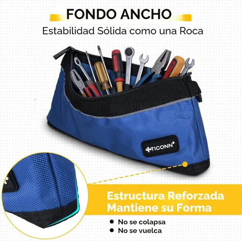 Miniatura 5 de Bolsas de herramientas TICONN con cremallera, bolsas pequeñas de lona Oxford 1680D, bolsa de utilidad impermeable con cremallera para organizadores