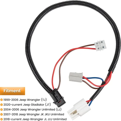 Miniatura 2 de Adaptador de corriente de 12 voltios para Jeep Wrangler JL JLU Unlimited y Gladiator JT 2018-2020 2021 2022 2023 2024 2025 y para Jeep Wrangler JK